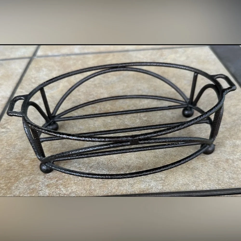 Tastefully Simple Oval Baking Dish‎ with Metal Holder, Dips Sides